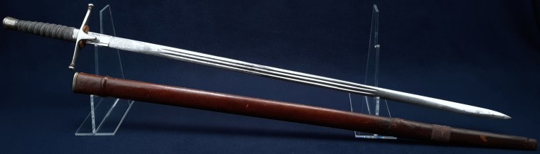 Scottish George V Infantry Officers Cross Hilted Broadsword, Highland Light Infantry 02